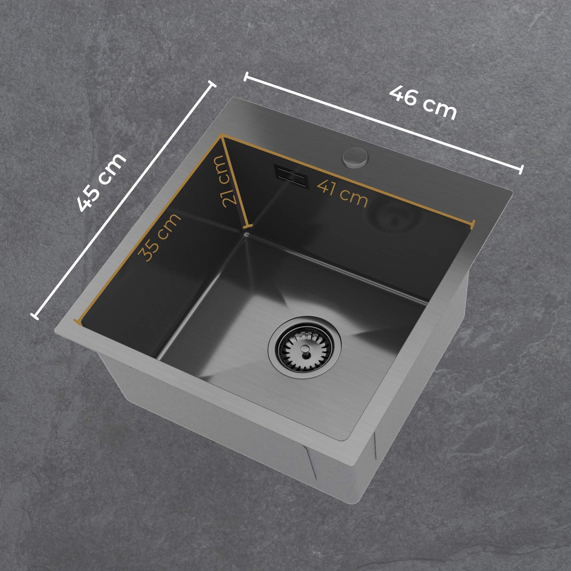 Zlew stalowy Steel SINK 50 wymiary